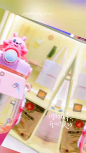 Internet celebrity cloak doll big belly cup cute large capacity tons ton cup with strap childrens straw water cup