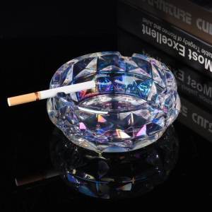 Ashtray Crystal Glass Large Sized Creative Stylish Trendy For Home Fashion Extinguishing Ashtray Living Room Office Prevent Fly Ash