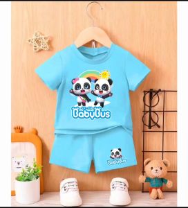 Setelan Baju Kaos Terbaru Untuk Anak Laki Perempuan Motif BABYBUS Lucu Usia 1-8 Tahun