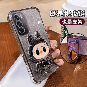 Rabbit Ear Stand OPPO Reno 12 Phone Case Full Cover Cartoon Protective Shell Female Version High End Sensation Suitable for Reno 11 pro