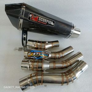 Knalpot Scorpion Ninja250fi Ninja250karbu Cbr150r Mt25 r25 cbr250r cbr250rr cb150rpaket slip on