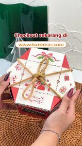 Box Natal Christmas Packaging Toples Bulat Gift Kemasan Hampers | TBC CHEER