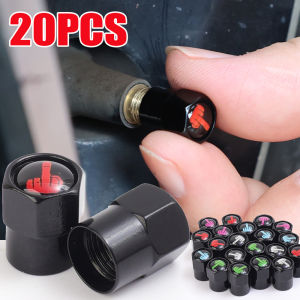 [Pphha] 20 chiếc vỏ bọc bụi thân lốp con dấu cao su kim loại cao cấp logo ngón tay Nắp van lốp xe ô tô phụ kiện ô tô xe máy