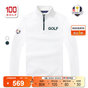 RyderCup Mens Golf Apparel Long Sleeve T-shirt Autumn Retro Fashion Elastic Comfortable Collar Stand-up T-shirt Golf Club Casual Wear