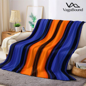 Neon Orange Stripe Flannel Blanket Warm Soft Halloween Christmas Decorative Couch Warm Cozy All-Season Gift