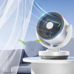 VCJ Desktop Air Circulation Fan Ultra-Light Sound Home Use High Wind Power Small Cold And Warm Electric Fan Touch Screen Portable