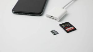 เครื่องอ่านบัตรเครื่องอ่านกล้องการ์ด OTG IP/Type-c to SD+TF card TF card reader