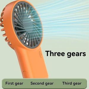 Creative Mini Handheld Small Fan USB Charging Portable 3 Speed High Wind Desktop Office Travel Pocket Fan Hangable Buckle Amagi