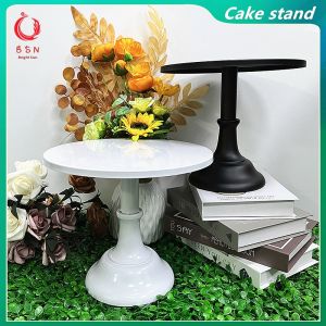 Local Delivery DIY Decor Tool Metal Iron Cake Stand Birthday Wedding Party Event Round Pedestal Dessert Display Rack White And Black