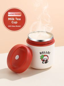 YOULUNMEI | Insulated Portable Breakfast Cup High Temperature Resistant with Lid and Spoon