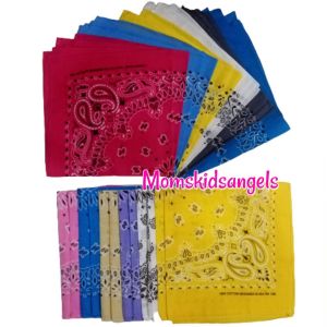SCARF BANDANA HANDKERCHIEF 6PCS AND 12PCS HANKY PANYO COTTON MENS AND LADIES