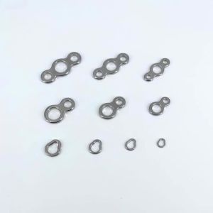 20PCS Stainless Steel Double/Triple/Pear Shape Solid Ring Saltwater Fishing Accessories for Line Assist Hook Jig Lure Connect
