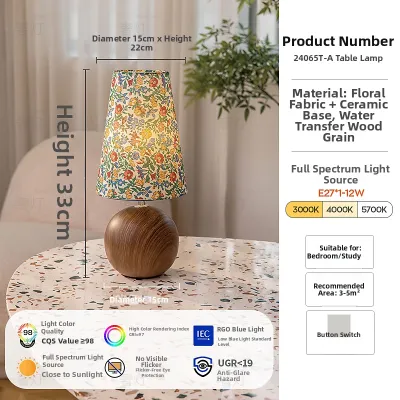 Vintage French Style Ceramic Table Lamp