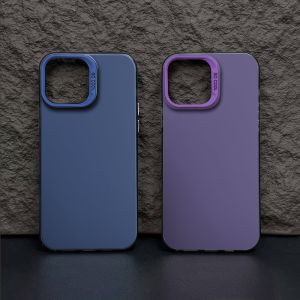 Maga-102 iPhone12 pro Max Pure Color Silver IMD Frosted Hard Shell Case Stylish Anti-Fall Protection Cover for Apple Phones