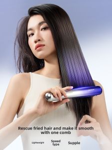 ASHMORE Negative Ion Wireless Portable 2-in-1 Styling Comb & Curling Iron