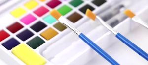 10 Pcs Kuas Cat Lukis Paint Brush Flat Point