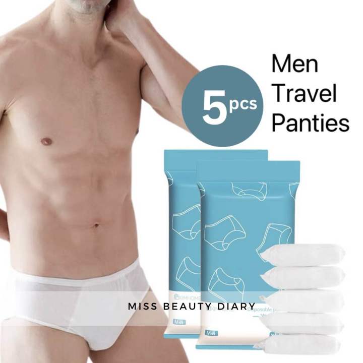5PCS 一次性內褲 Disposable Underwear Men Travel Disposable Panties