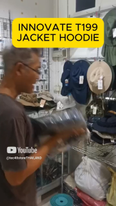 INNOVATE T199 JACKET HOODIE เสื้อเชิ๊ตแจ๊กเก็ท ฮูดดี้ TAC BLUE Tec40store ไรท์สาระกับครูแว่น