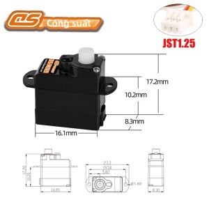 DSPOWER 2G Micro Digital Servo Cho Xe Ô Tô Mini RC Tỷ Lệ 1/20 Máy Bay Trực Thăng Máy Bay Robot - Bánh Răng Nhựa JR/JST Plug