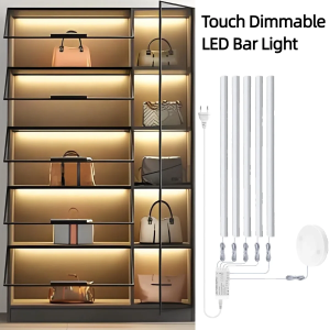 30/40/50CM LED Bar Light Set With Dimmable Touch& Hand Sweep Motion Sensor Switch 220V 110V For Under Cabinet Closet Wardrobe