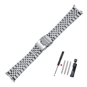 Solid Stainless Steel Watch Strap for Seiko 5 SKX009/007 for Jubilee Curved End Watch Bracelets Metal 20mm 22mm Watchband Belts