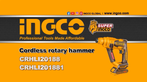 INGCO 20V LI-ION ROTARY HAMMER DRILL | SDS PLUS | BRUSHLESS MOTOR | CRHLI201681