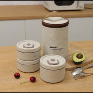 iETH กระติกอาหารสแตนเลส 3 ชั้น กันรั่ว100% เก็บความร้อน-เย็นได้นาน พร้อมถุงเก็บอุณหภูมิ สำหรับใส่อาหารไปทำงาน-ปิกนิก 🍱 3 ขนาดในชุดเดียว! ส่งฟรี