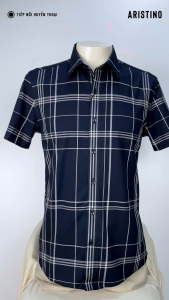 Áo Sơ Mi Nam Aristino Slim Fit Kẻ Trắng Chất liệu Rayon MicroFiber Phong cách Hiện Đại ASS619EDP01