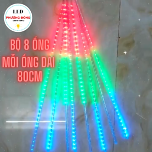 Bộ đèn LED sao băng trang trí 8 ống - mỗi ống dài 80cm trang trí siêu đẹp