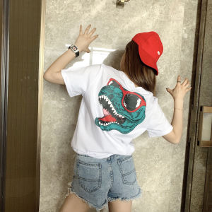 Summer Vintage Dinosaur Print T-Shirt