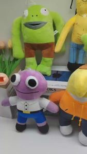 Bandai | 28cm Smiling Friends Plush Toys Mr Frog Children Stuffed Doll Toy Kawaii Home Decoration Doll Gifts Smiling Friends Toy for Kids
