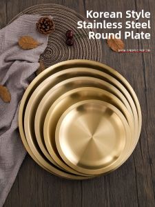 CHUANGGUANJIA | Stainless Steel Thick Round Tray