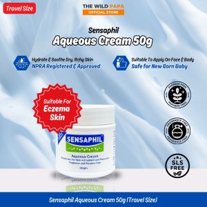 SENSAPHIL Aqueous Cream 50g/ 500g Aqua Krim Eczema & Dry Skin Lanolin SLES Paraben Fragrance Free Cetaphil Moisturising Cream 550G Cetaphil Moisturizer Spf 50 - Lazada
