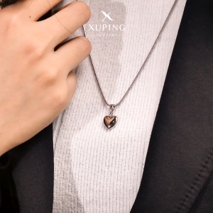 Xuping Liontin Love Polos Emas - Perak Kasual Perhiasan Wanita Minimalis