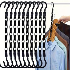 Multifunctional Hook Space Saving 5-hole Plastic Hanger Simple Folding Windproof Hanger Suitable Apartments Dormitories Families