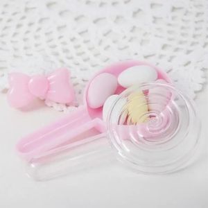 12pcs/Lot Creative Bow Tie Bow Lollipop Medium Box Wedding Candy Gift Box Babys First Birthday Party Christening Boy Girl