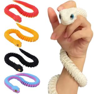 3D Printed Snake Simulation Snakes Figurine Flexible Joints Office Desk Toy Home Office Decor Perfect Ornament Gifts for Children