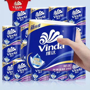 Vinda | Classic Blue 4-Layer Thick Toile Paper with Core 10 Rolls