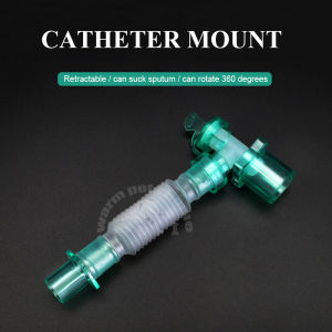 Catheter Mount Extension Tube Double Swivel Elbow Use Anesthesia Breathing Circuit with Gas Sampling Port