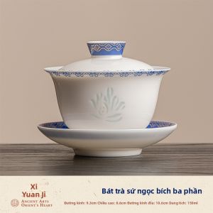 XIYUANJI | Bộ ấm chén Trà Gaiwan Sứ Cao Cấp cho Sử Dụng tại Nhà