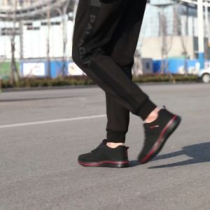 Sepatu keselamatan kerja kaki baja bernapas untuk pria luar ruangan baja non slip tahan tusukan konstruksi sepatu boot pengaman untuk pria