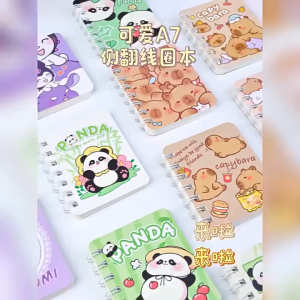 A7 Capybara Notebook Cartoon Stationery Student Writing Drawing Pocket