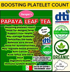 PAPAYA LEAF TEA/ 25 TEA BAGS ALL NATURAL NO CHEMICAL ADDED