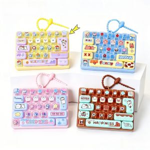 Bandai | Creative 26-key Aecompression Keyboard Toy Keychain Portable Mini Shape Student Toy Key Bag Pendant Small Gifts Anime Figure