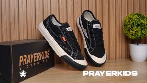 Prayerkids Ora Reborn Ox Black Cream Sepatu Sneakers Pria Wanita
