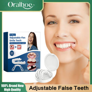 Resistant Adjustable False Teeth Full Set Soft Silicone Dental Braces Temporary Teeth Whitening Missing Tooth Repair Dentures