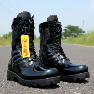sepatu tactical boots RUMAOS/PDL MILITER kulit sapi