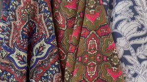 ผ้าเมตร ผ้าญี่ปุ่น ผ้าเรยอน เนื้อนูมลื่น ลายดอก ลายทาง หน้ากว้าง 55 นิ้ว หน่วยผ่านเมตร