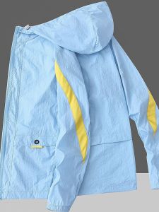 Summer Mens Lightweight Ice Silk Sun Protection Jacket Loose Fit Long Sleeve Outdoor Fashionable Anti-Uv Polyester Fiber