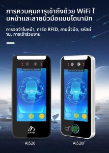 ระบบควบคุมการเข้าออกประตูด้วยลายนิ้วมือและใบหน้าแบบไดนามิกผ่านแอป Tuya Wifi ขนาด 5 นิ้ว